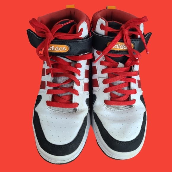 Adidas Men's Top Ten  High Top Sneakers, Size: 8 Color: White with Black Cover - Picture 8 of 15